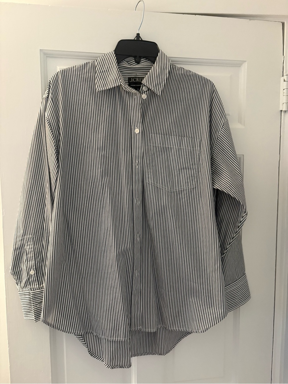 J Crew Etienne oversized fit stripe button down